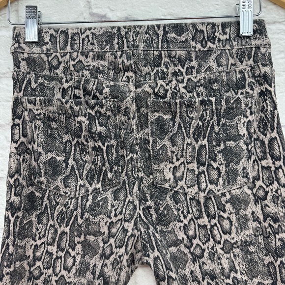 SPANX Jean-ish Ankle Leggings Taupe Snakeskin Print Shaping Denim Jeggings S - Picture 8 of 16